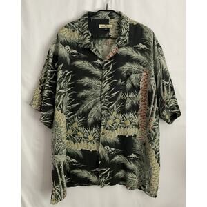 Tommy Bahama 3XL 100% Silk Men’s Shades Of Green Hawaiian Shirt